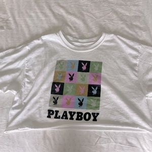 COPY - cropped playboy tee